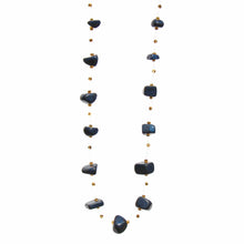 Load image into Gallery viewer, Floating Stone & Maasai Bead Necklace, Navy