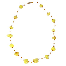 Load image into Gallery viewer, Floating Stone & Maasai Bead Necklace, Yellow