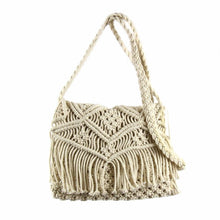 Load image into Gallery viewer, Macrame Shoulder Bag, Cream