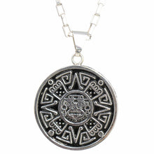 Load image into Gallery viewer, Alpaca Silver Aztec Face Pendant with Chain