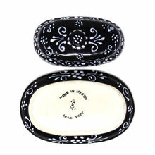 Load image into Gallery viewer, Encantada Handmade Pottery Butter Dish, Black & White