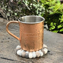 Load image into Gallery viewer, Hand Crafted Felt Ball Coasters from Nepal: 4-pack, Multicolor Greys - Global Groove (T)