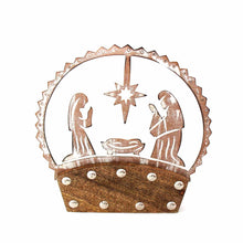 Load image into Gallery viewer, Mango Wood Tabletop Nativity Silhouette