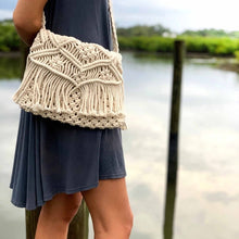 Load image into Gallery viewer, Macrame Shoulder Bag, Cream
