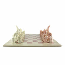 Load image into Gallery viewer, Hand Carved Soapstone Maasai Chess Set - 14" Board - Smolart