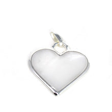 Load image into Gallery viewer, Corazon Blanco White Heart Pendant with Chain