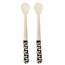 Load image into Gallery viewer, Long Batik Bone Appetizer Spoons, Set of 2