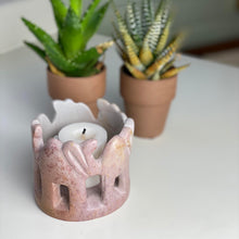 Load image into Gallery viewer, Circle of Elephants Soapstone Sculpture, 3 to 3.5-inch - Light Natural Stone