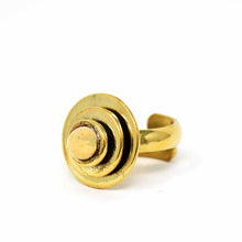 Load image into Gallery viewer, Domed Adjustable Brass Ring