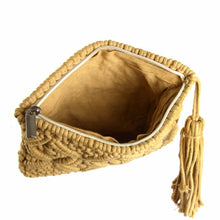 Load image into Gallery viewer, Macrame Clutch with Tassel, Tan