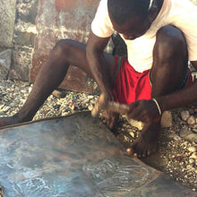 Load image into Gallery viewer, Cardinal on Branch, Painted Haitian Steel Drum Wall Art