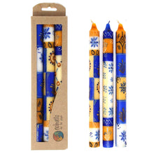 Load image into Gallery viewer, Tall Hand Painted Candles - Three in Box - Durra Design - Nobunto