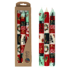 Load image into Gallery viewer, Set of Three Boxed Tall Hand-Painted Candles - Ukhisimui Design - Nobunto