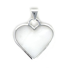 Load image into Gallery viewer, Corazon Blanco White Heart Pendant with Chain