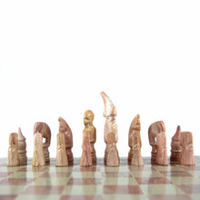 Load image into Gallery viewer, Hand Carved Soapstone Maasai Chess Set - 14" Board - Smolart