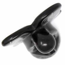 Load image into Gallery viewer, Soapstone Angel Sculpture - Black Finish with Etch Design