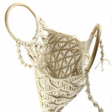 Load image into Gallery viewer, Macrame Bag with Wooden Handle