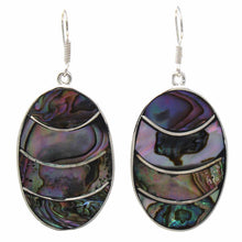 Load image into Gallery viewer, Banded Abalone Oval Earrings