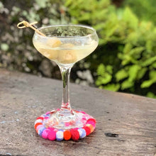 Load image into Gallery viewer, Hand Crafted Felt Ball Coasters from Nepal: 4-pack, Rainbow - Global Groove (T)