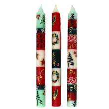 Load image into Gallery viewer, Set of Three Boxed Tall Hand-Painted Candles - Ukhisimui Design - Nobunto