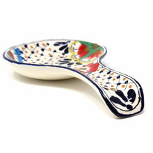 Load image into Gallery viewer, Handmade Pottery Spoon Rest, Dots & Flowers - Encantada