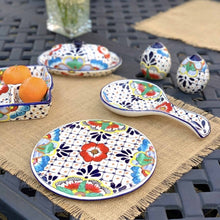 Load image into Gallery viewer, Handmade Pottery Spoon Rest, Dots & Flowers - Encantada