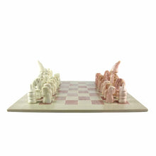 Load image into Gallery viewer, Hand Carved Soapstone Maasai Chess Set - 14" Board - Smolart