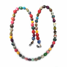 Load image into Gallery viewer, Face Mask/Eyeglass Paper Bead Chain, Colorful Round Beads