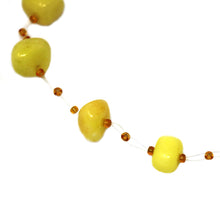 Load image into Gallery viewer, Floating Stone & Maasai Bead Necklace, Yellow