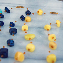 Load image into Gallery viewer, Floating Stone & Maasai Bead Necklace, Yellow