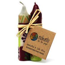 Load image into Gallery viewer, Hand-Painted 4" Dinner or Shabbat Candles, Set of 4 (Kileo Design)