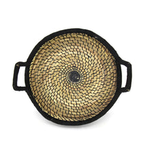 Load image into Gallery viewer, Nested Baskets in Natural with Black Accents, Set of 3