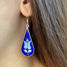 Load image into Gallery viewer, Tulip Abalone Teardrop Earrings