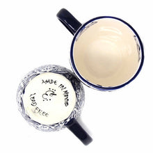 Load image into Gallery viewer, Rounded Mugs - Blue Flowers Pattern, Set of Two - Encantada