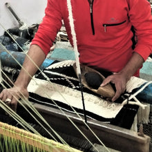 Load image into Gallery viewer, Handwoven Boho Wall Hanging, Charcoal & Cream