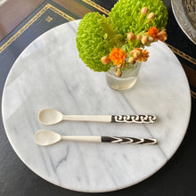 Load image into Gallery viewer, Long Batik Bone Appetizer Spoons, Set of 2