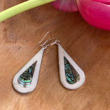 Load image into Gallery viewer, Teardrop Abalone and Mother of Pearl Drop Earrings