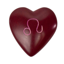 Load image into Gallery viewer, Zodiac Soapstone Hearts, Pack of 5: LEO