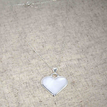 Load image into Gallery viewer, Corazon Blanco White Heart Pendant with Chain