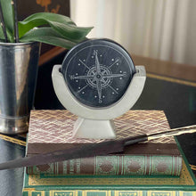 Load image into Gallery viewer, Compass Soapstone Sculpture, Dark Gray Stone