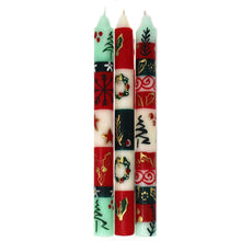 Load image into Gallery viewer, Set of Three Boxed Tall Hand-Painted Candles - Ukhisimui Design - Nobunto