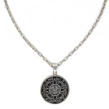 Load image into Gallery viewer, Alpaca Silver Aztec Face Pendant with Chain