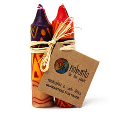 Load image into Gallery viewer, Hand-Painted 4" Dinner or Shabbat Candles, Set of 4 (Indabuko Design)