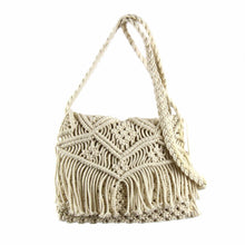 Load image into Gallery viewer, Macrame Shoulder Bag, Cream