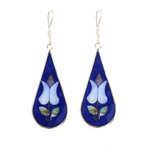 Load image into Gallery viewer, Tulip Abalone Teardrop Earrings