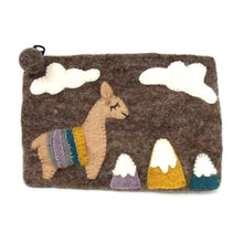 Load image into Gallery viewer, Hand Crafted Felt: Llama Pouch
