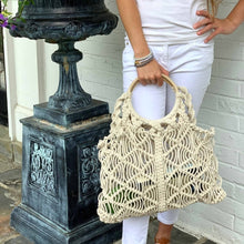 Load image into Gallery viewer, Macrame Bag with Wooden Handle