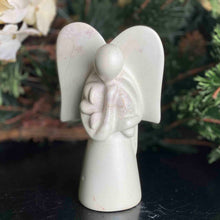 Load image into Gallery viewer, Angel Soapstone Sculpture Holding Dog