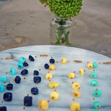 Load image into Gallery viewer, Floating Stone & Maasai Bead Necklace, Navy