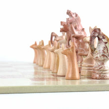 Load image into Gallery viewer, Hand Carved Soapstone Animal Chess Set - 15" Board - Smolart